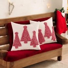 Bohemian Christmas Tufted Cushion Covers  handcrafted Cotton Pillow Cover In Zip