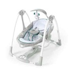 Ingenuity Convert Me 2-in-1 Portable Vibrating Baby Swing Nash  Infant  Gray