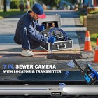 7  Self-leveling Sewer Camera 50m Pipe Inspection Camera 512hz Locator 720p 32gb