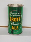 Croft Cream Ale Non Irtp Flat Top Beer Can Boston Mass