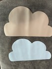 Set Of 2 Silicone Cloud Placemats Toddler Food Grade Dishwasher Safe
