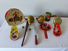 Tin Noisemakers Lot     New Year   s Eve   Halloween     1940s   1960s Vintage Lot Of 10