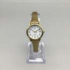 Timex Easy Reader Indiglo Womens Watch 25mm Gold Tone Date Stretch New Battery