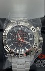 Men s Swiss Precimax 53mm Wr100m Chrono Quartz Stainless Steel Watch Nwt 628g