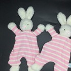 Little Jellycat Breton Bunny Baby Security Blanket Lovey Lot Of 2 Comforter 
