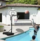 Portable Adjustable Out Door Swimming Pool Basketball Hoop 30in Backboard Sturdy