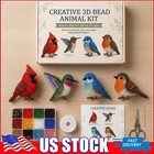 3d Beaded Animal bird Diy Kit  Handmade Beadwork Art Craft Set With Instructions
