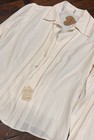Vintage 40s 50s Button Down Blouse Small Shoulder Pads Deadstock S m