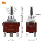 3pcs 6pin Heavy Duty Momentary Dpdt On off on Toggle Switch 20a 125v Waterproof
