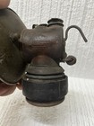 Antique Justrite Miner s Brass Lamp Spelunker s Carbide Light W air Cooled Grip