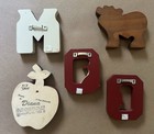 Vintage Farmhouse Country Decor Wood Resin Cow Themed Wall Hanging Shelf Sitter