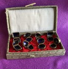 Vintage Smithsonian Institution Cloisonne Trinket Pill Boxes Original Silk Case