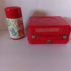 1983 Care Bears Lunchbox Red With Thermos Aladdin American Greetings Vintage