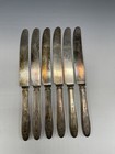 6 Vintage Community Plate Silverware Flatware Butter Knifes Monogram