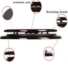 Rotate Chinese Wood Display Stand Pedestal Carving Round Base Statue 2-15