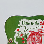 Vintage Schwinn Talking Bike Porcelain Enamel Sign 7  X 4 5  Inches