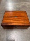 Antique Mahogany Writing Slope Lap Desk 1800s Victorian Storage Box