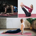 Thick Gym Exercise Mat Yoga Mat Pilates Workout Pad Non Slip Home Class Fitness