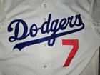Steve Yeager Los Angeles Dodgers Game Worn Goodman   Sons Jersey Nobr