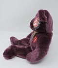 Ty Beanie Buddy 2000 Signature Teddy Bear Deep Purple Mwmt Soft Plush Toy 14 