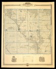Ca 1875 Delaware County Map Iowa Manchester Oneida Township Original Antique