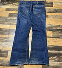 Vintage Levi   s Big E Orange Tab Bell Bottom Blue Flare Jeans Ykk Zip Usa 34x32