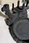 Antique Cast Iron Camel Ashtray Matchbox Holder Match Safe Tobacciana Vtg 1900s