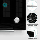 Black Glass Dry Erase Board Magnetic Blackboard For Wall 48 x36  Large Frameless