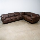 Mid Century Danish Modern Sofa Sectional Georg Brown Thams Brown Leather Couch L