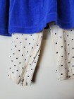 Sweet Potatoes Vintage Baby Girl 2t Dress Made In Usa Blue Velour Stars Outfit