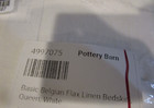 Pottery Barn Basic Linen Bedskirt Bed Skirt 14  Drop Queen White New W Tag