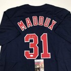 Autographed signed Greg Maddux Atlanta Blue Baseball Jersey Jsa Coa