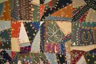 Vintage 1890 s Kentucky Wool Crazy Antique Quilt  dense Hand Embroidery 