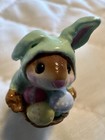 Retired Easter Mouse With Mint Green Coat   wee Forest Folk Collection  Petersen