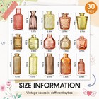 30 Pcs Vases Bulk Colored Flower Glass Vases Bud Vintage Colored Glass Bottle   