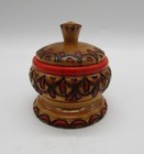 Vintage Romanian Hand-painted Wooden Trinket Box     Folk Art  Excellent Condition