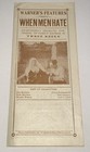 When Men Hate Rare 1913 Silent Film Sidney Olcott Movie Herald Warner s Features