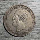 Norway 2 Kroner 1900 Silver Coin Circulated Oscar Ii