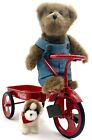 Boyd s Bears Coca Cola Red Tricycle Wagon Craig Bear And Dog Denim Overalls Coke