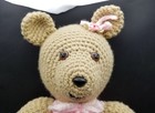 Handmade Crochet Hand Knit Teddy Bear Girl Doll One Of A Kind Amigurumi Toy 16 