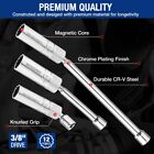 Workpro 7pcs 3 8  Magnetic Spark Plug Socket Sets 6pt 12pt Thin Wall 360   Swivel