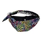 Justice Dog Cat Pet Multi Color Rainbow Leopard Print Sling Carrier Up To 12 Lbs