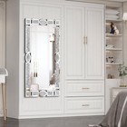 48  x24   Crushed Diamond Mirrors rectangle Silver Decorative Bathroom Mirrors