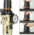 Hromee 1 2 Inch Compressed Filter Regulator Combo  Air Compressor Water Oil