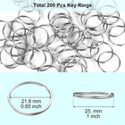 200pcs Key Rings Bulk Split Key Rings Keychain Rings And Crafts 1 Inch  25mm    