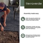 Tierra Verde 16  X 16  Brick Rubber Paver  Outdoor Floor Tiles  Grey  4 Pack
