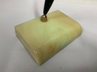 Vintage Desk Fountain Pen With Marbleized Plastic Marble Motif Base  a12 
