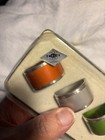 Vintage Set 8 Emalox Norway Anodized Aluminum Napkin Rings In Box