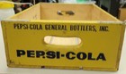 Vintage Pepsi Cola Wood Soda Pop Bottle Yellow Crate W  Lettering On Inside