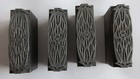 Vintage Printers Blocks - 4 Fancy Borders  5 Holly  1 Cross  1 Heart